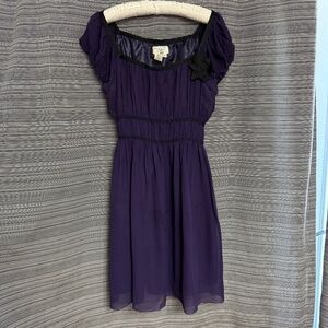 MSSP (Max Studio Specialty Products) Purple Silk Chiffon Dress Size Large